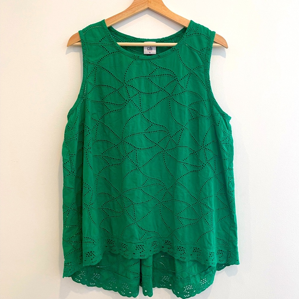 Cabi Sleeveless Green Top size L